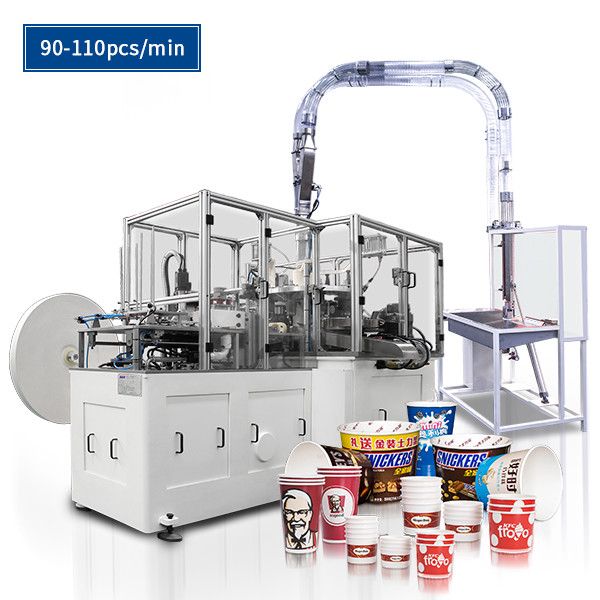 90pcs-100pcs/Min Paper Cup Machine With Hot Air Sealing Ultrasonic